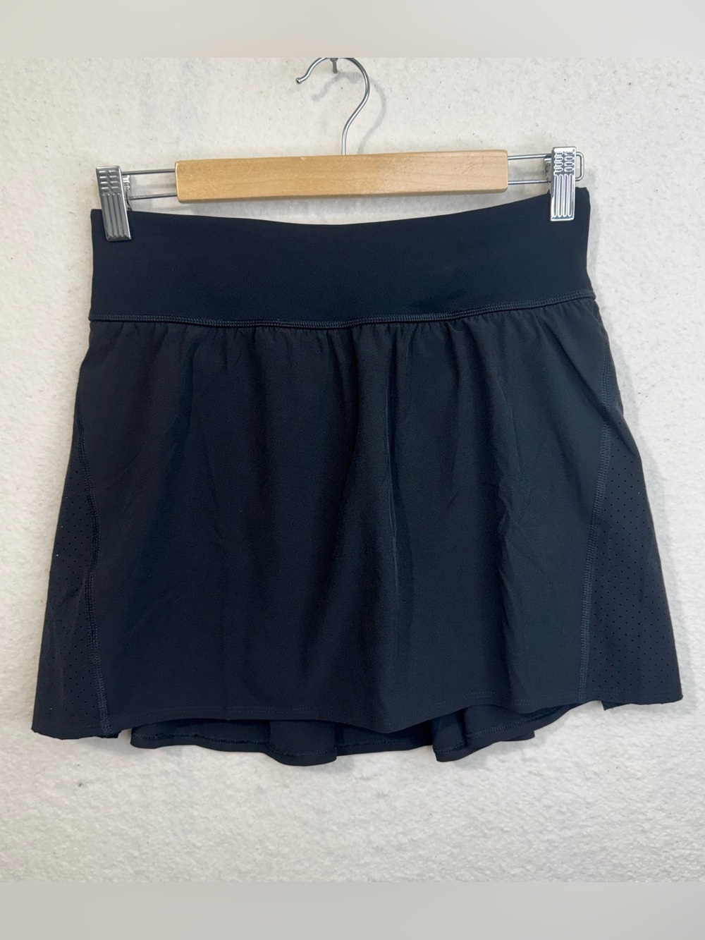 SPANX Get Moving Skort Black Athletic Built-In Liner Mini Skirt Sporty Prep Med